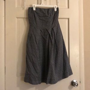 JCREW strapless polka dot dress